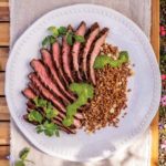 Flank Steak with Ancient Grains and Zhoug Sauce