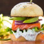 Smoky Glazed Salmon Sliders with Yogurt-Caper Dill Sauce