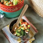 Broccoli and carrot slaw with miso dressing