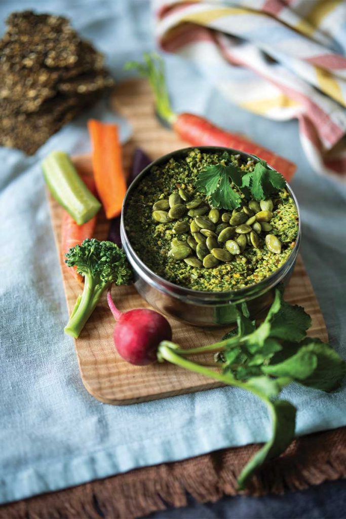 Cilantro and pepita salsa