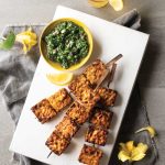 Tempeh churrasco with chimichurri
