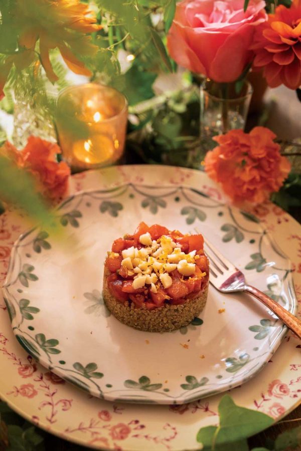 Watermelon tartar with smoked paprika