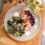 Ginger blueberry duck breast