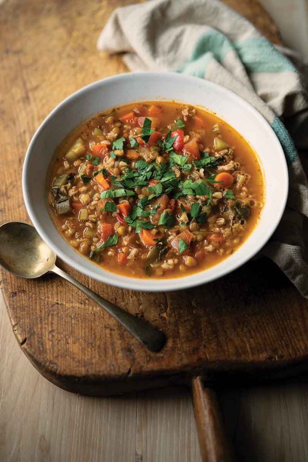 Lentil farro minestrone