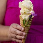 Lavender honey and bee pollen ice cream