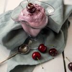 Cherry and star anise cottage cheese ice cream