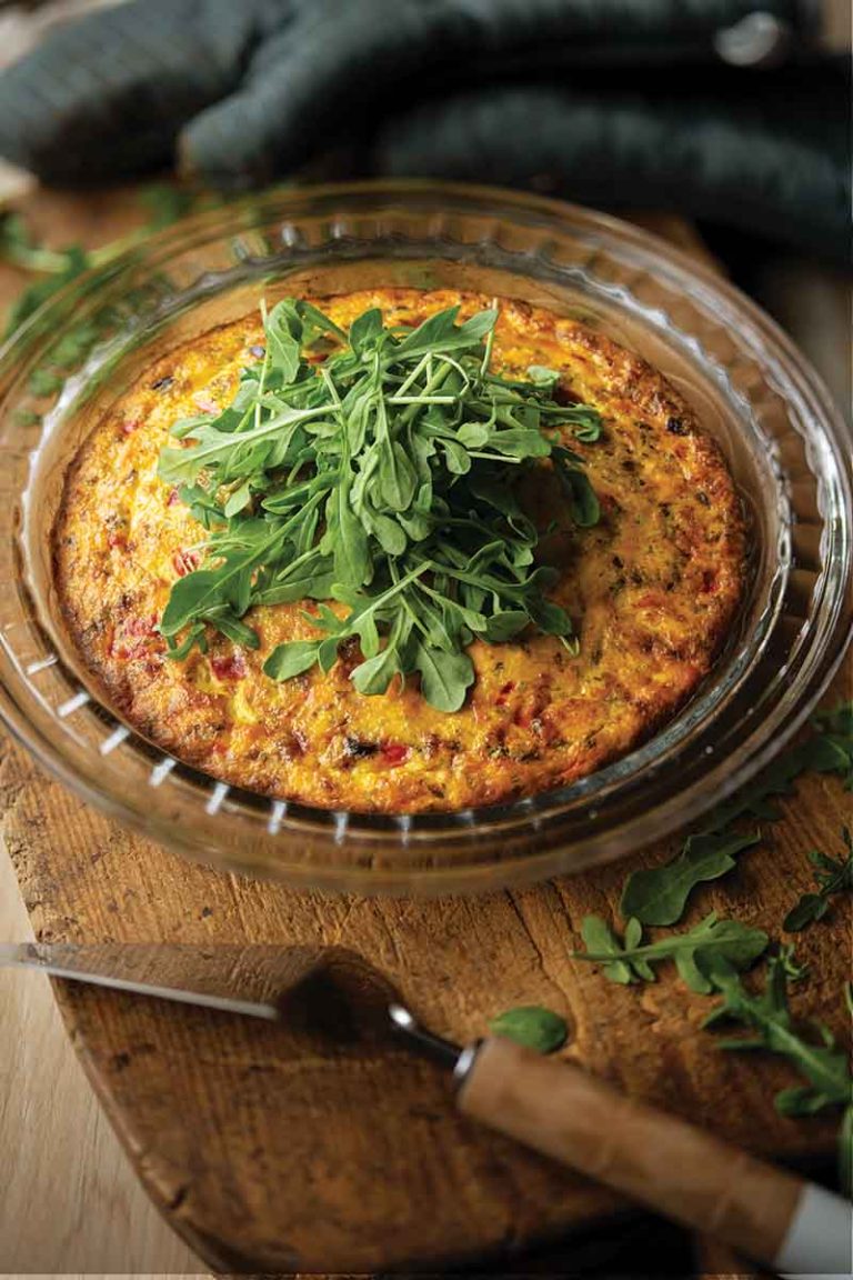 Pesto salmon frittatas