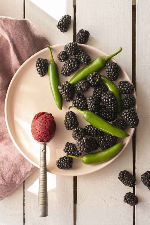 Serano blackberry sorbet