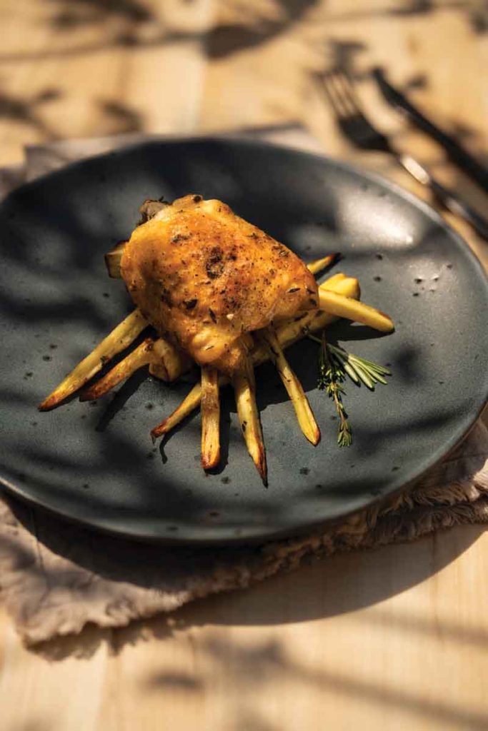 Herbed chicken thighs