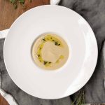Cauliflower Bisque with Lemon Thyme Oil