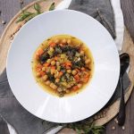 Lemony Chickpea and Spinach Soup with Tarragon