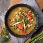 Salmon Chowder with Dill and Asparagus