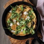 Dutch Baby with Goat Cheese, Figs, Chili Flakes, and Raw Honeycomb