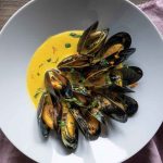 Mussels with Saffron, Coconut Milk, and Orange Zest