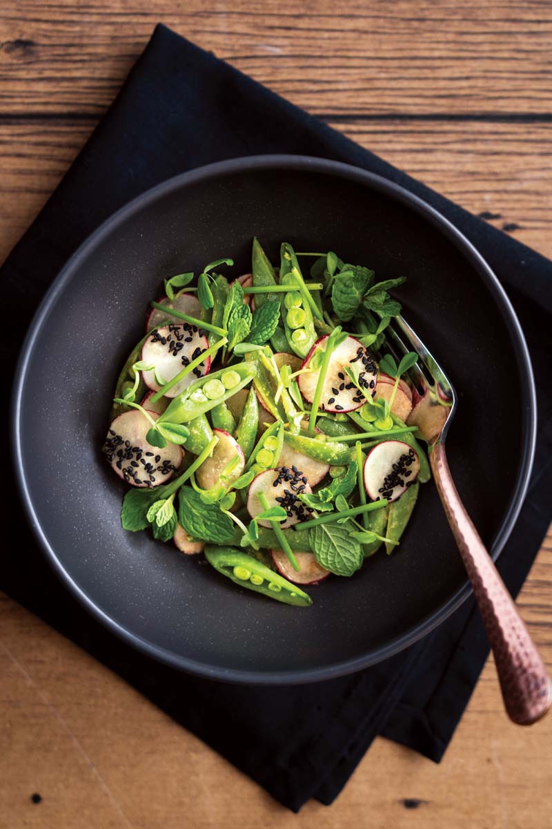 Snap Pea and Radish Salad with Tahini Dressing Recipe