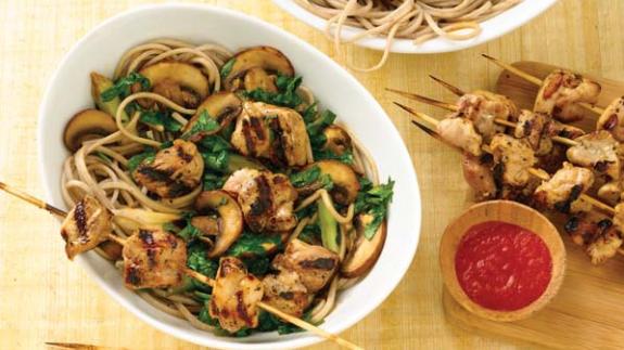 Soba Noodles with Marinated Chicken + A Stubb's BBQ Giveaway